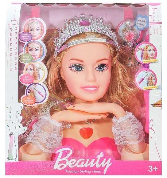 Lean Toys Lėlės galva šukuosenoms kurti