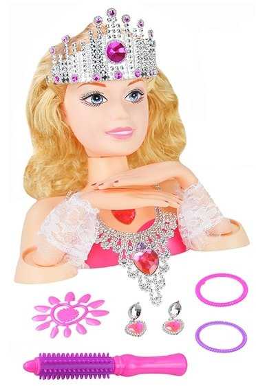 Lean Toys Lėlės galva šukuosenoms kurti