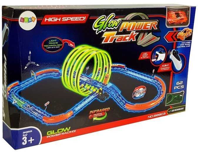 Lean Toys Lenktynių trasa su nuotoliniu būdu valdomu automobiliu, 105x67x23 cm