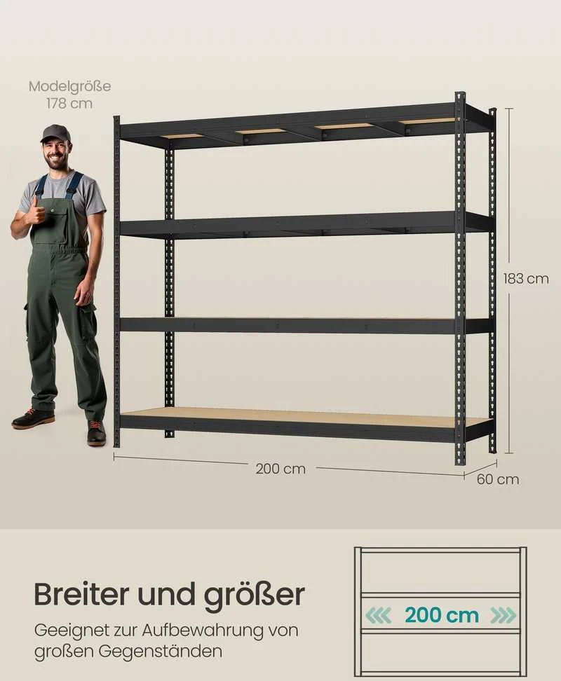 Songmics Lentyna 60 × 200 × 183 cm