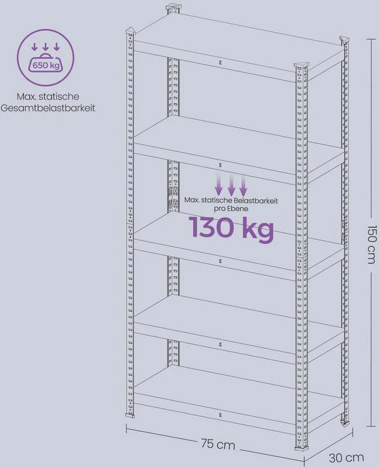 Lentyna SONGMICS 30x75x150 cm