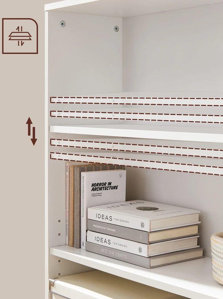 Songmics Vasagle Lentyna su 3 skyriais, balta