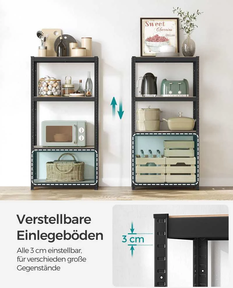 Songmics Stovinti lentyna 40 x 80 x 160 cm su 4 reguliuojamomis lentynomis