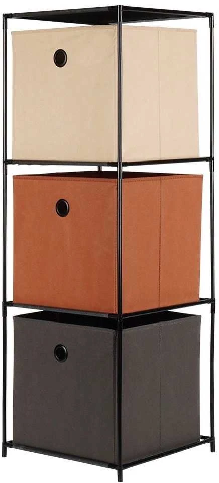 Storage Solutions Metalinis Stovas su Dėžėmis 34,5x34,5x100 cm