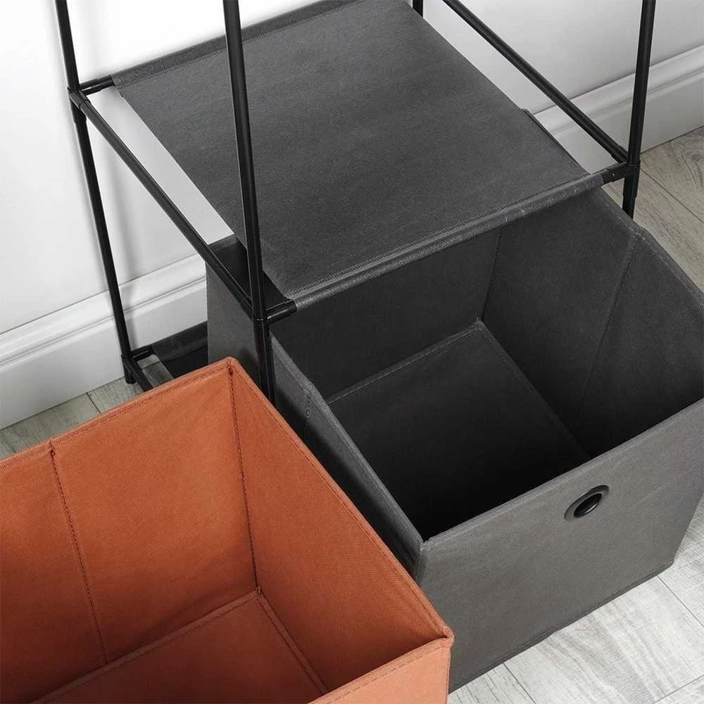 Storage Solutions Metalinis Stovas su Dėžėmis 34,5x34,5x100 cm