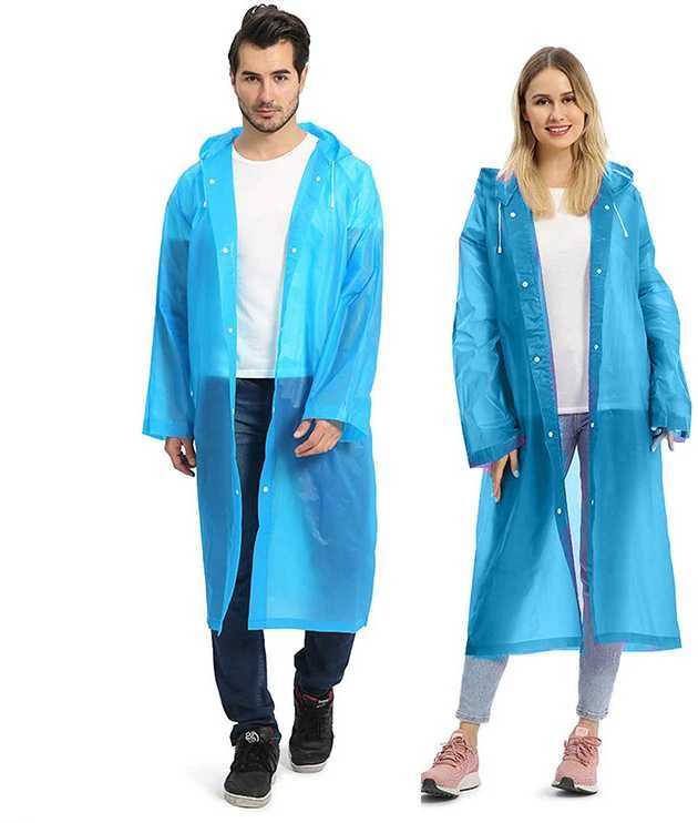 Lietpaltis su gobtuvu Eva mėlynas 120 cm