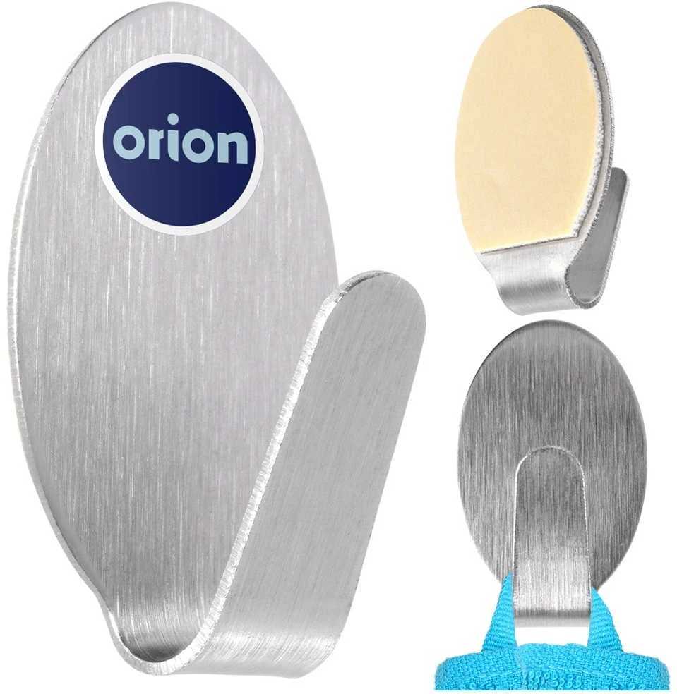 Orion Plieniniai klijuojami kabliukai 1,8x2,5 cm - universalūs