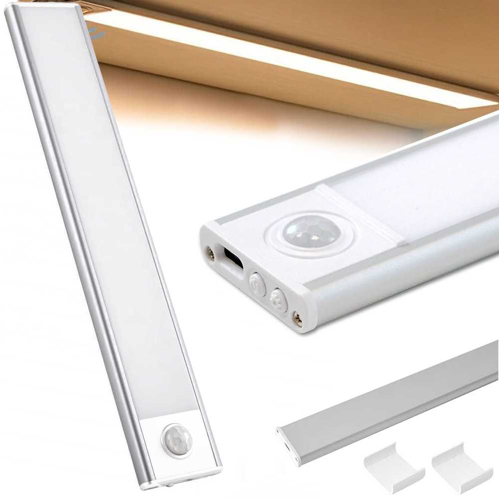 Lipnus LED šviestuvas po spintele 30 cm su USB