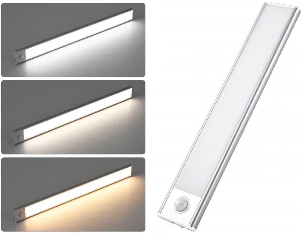 Lipnus LED šviestuvas po spintele 30 cm su USB