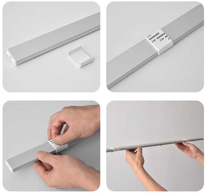 Lipnus LED šviestuvas po spintele 30 cm su USB