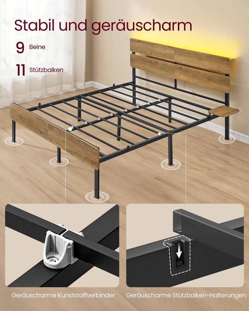 Lova Songmics Lovos rėmas 160 x 200 cm