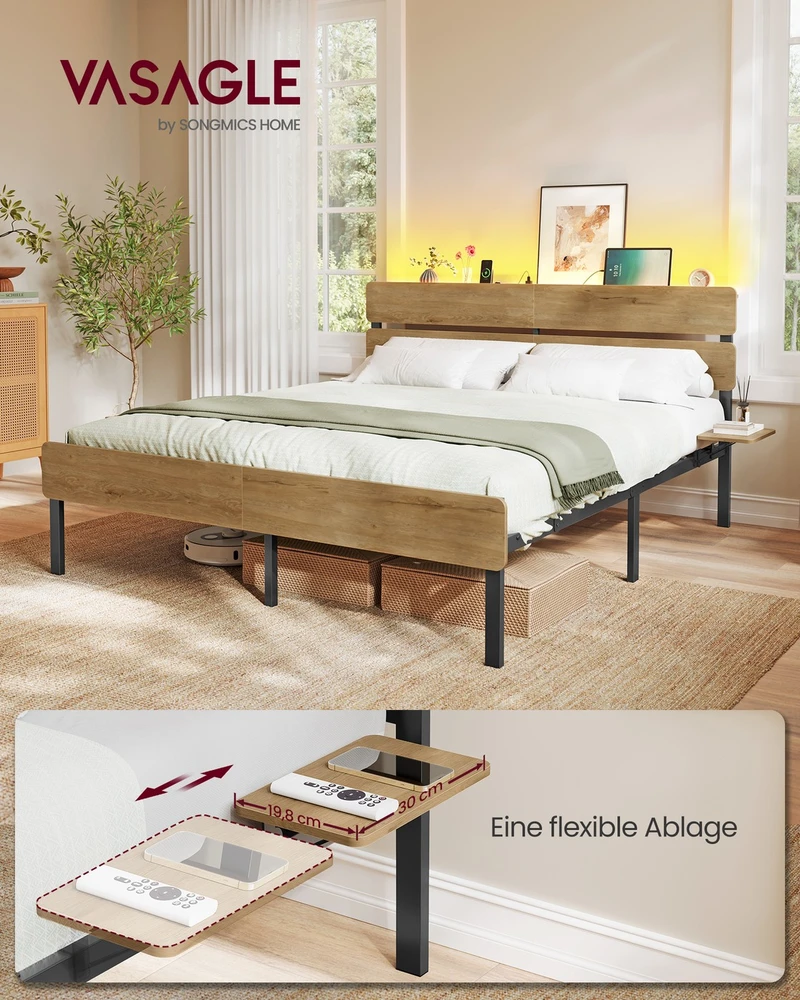 Lova Songmics Lovos rėmas 160 x 200 cm