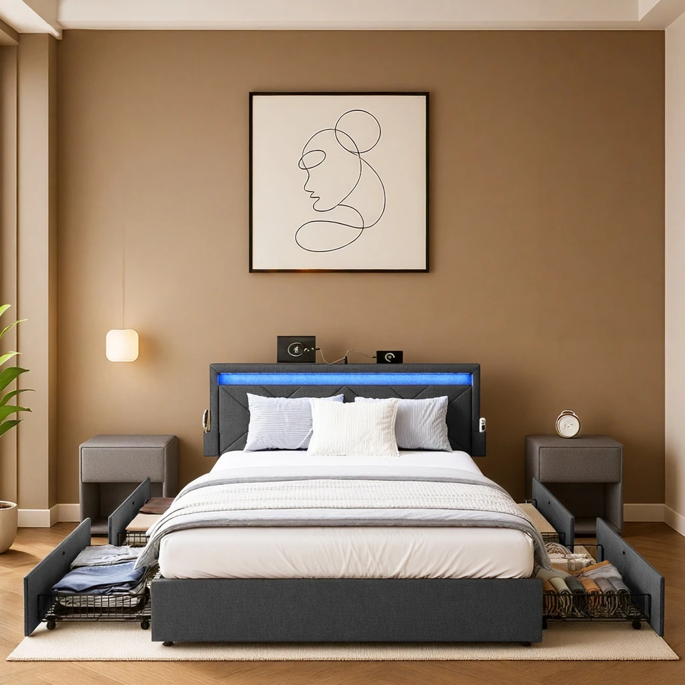 Songmics Lovos rėmas 180 x 200 cm