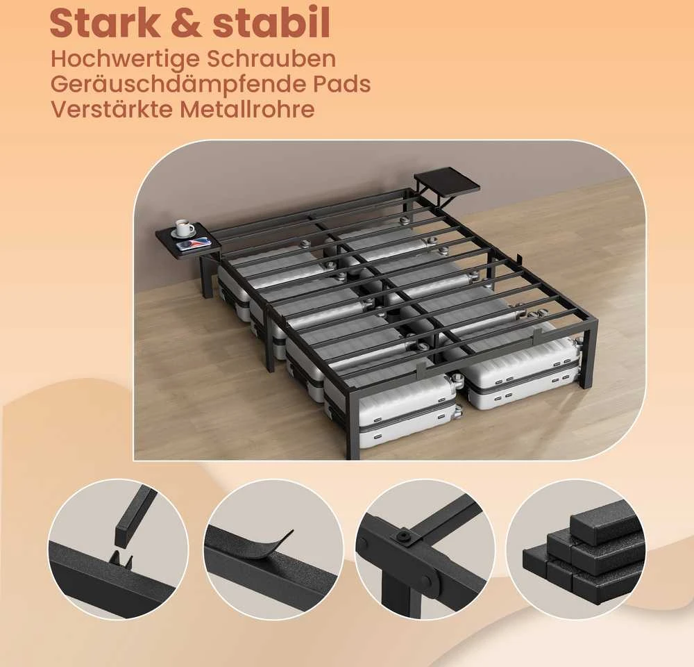 Songmics Vasagle Lovos rėmas, 140 x 190 cm, lovos rėmas