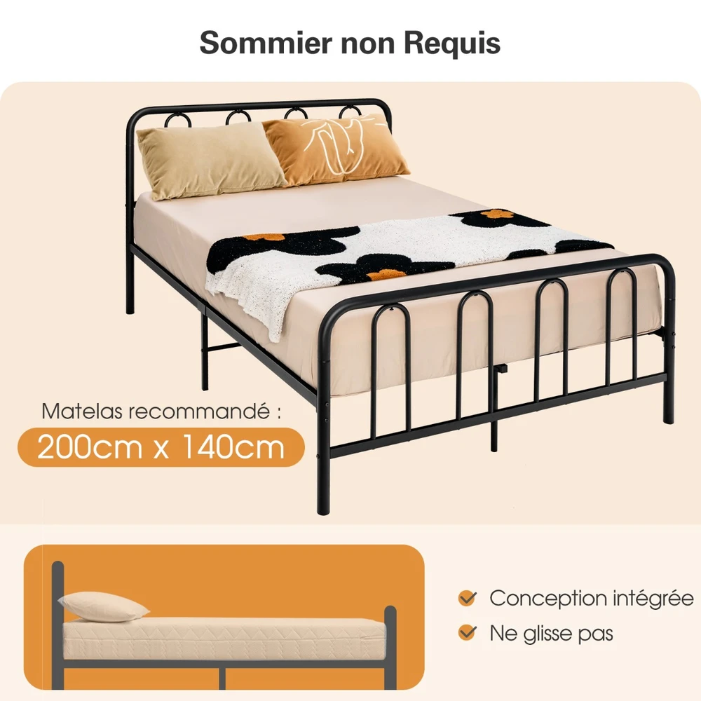 Lova Metalo lovos rėmas 209 x 144 x 101 cm