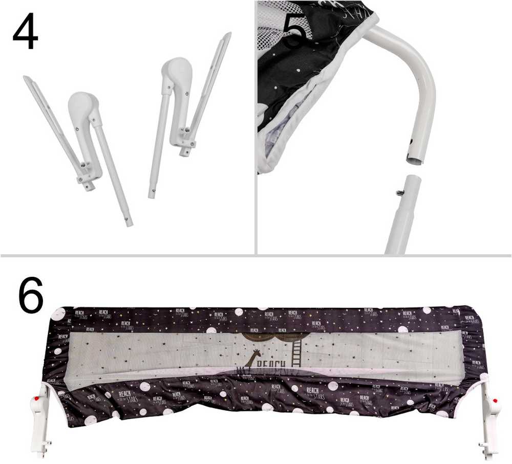 Vaiko lovos apsauga KX, 200 cm, juoda