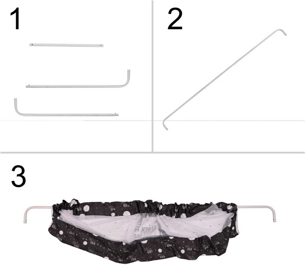 Vaiko lovos apsauga KX, 200 cm, juoda