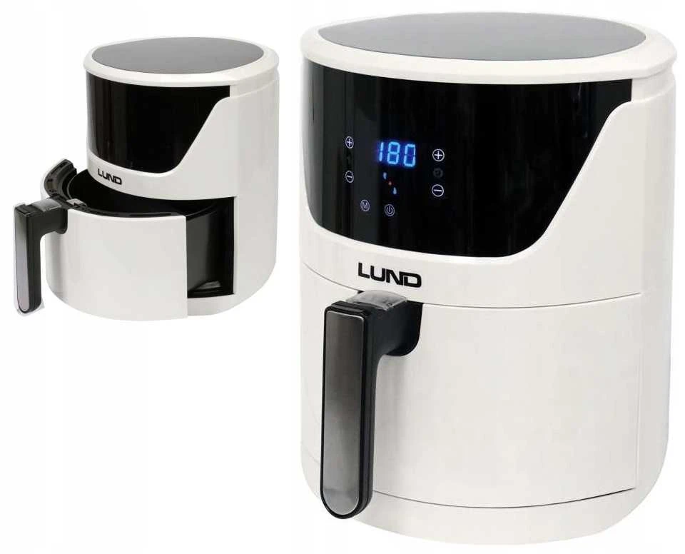Karšto oro gruzdintuvė Lund 67575, 1400W, 3.7L, Baltos spalvos