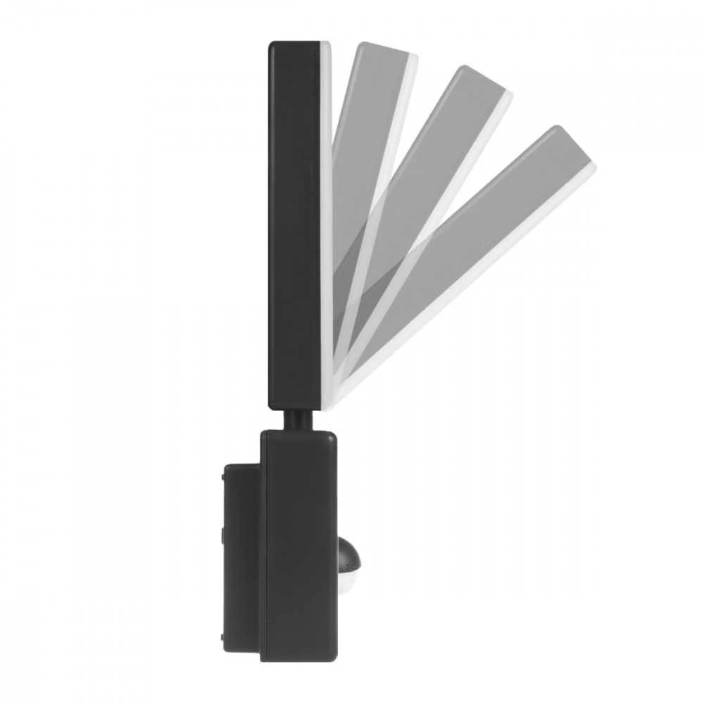 Maclean LED lempa su judesio jutikliu, PIR judesio jutiklis, juoda, 10W, IP65, 800lm, neutrali balta spalva (4000K) MCE516 B