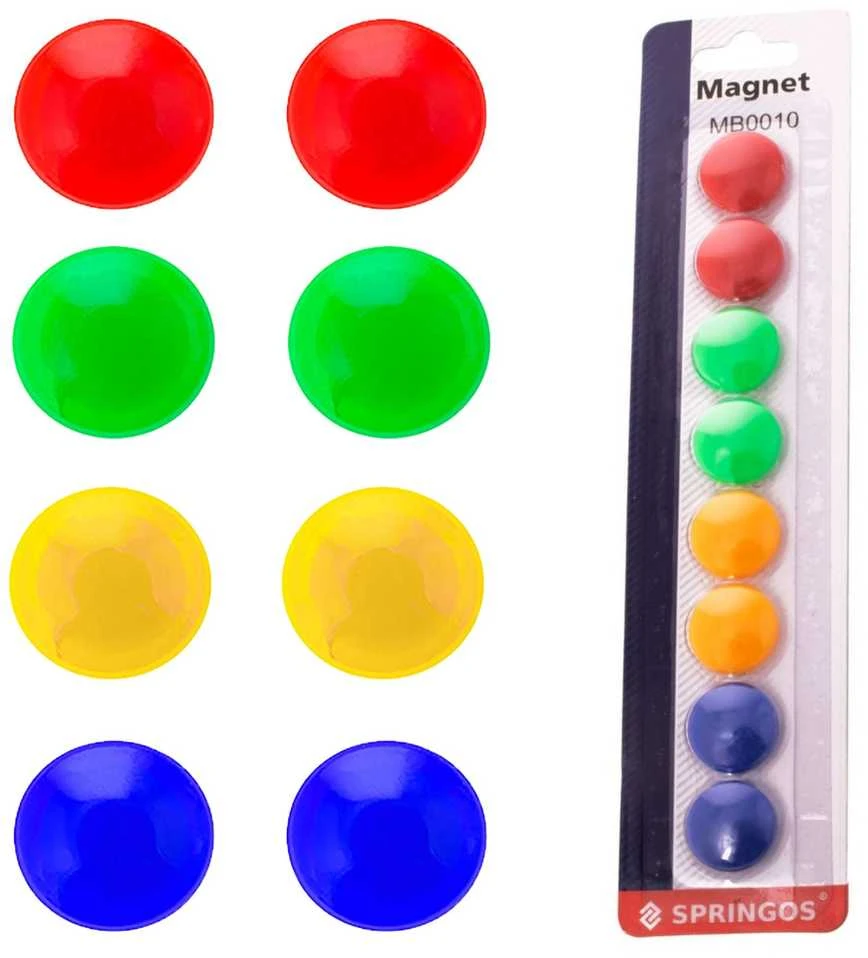 Magnetai Springos apvalūs 20 mm 8 vnt.