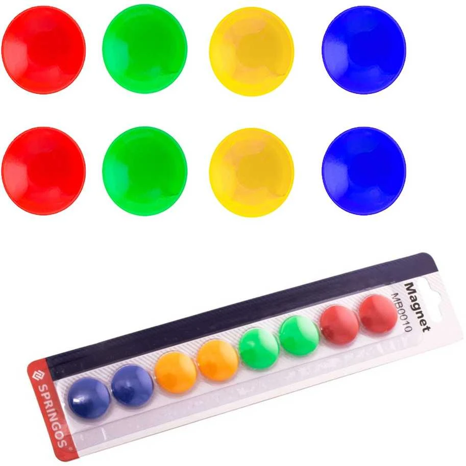 Magnetai Springos apvalūs 20 mm 8 vnt.