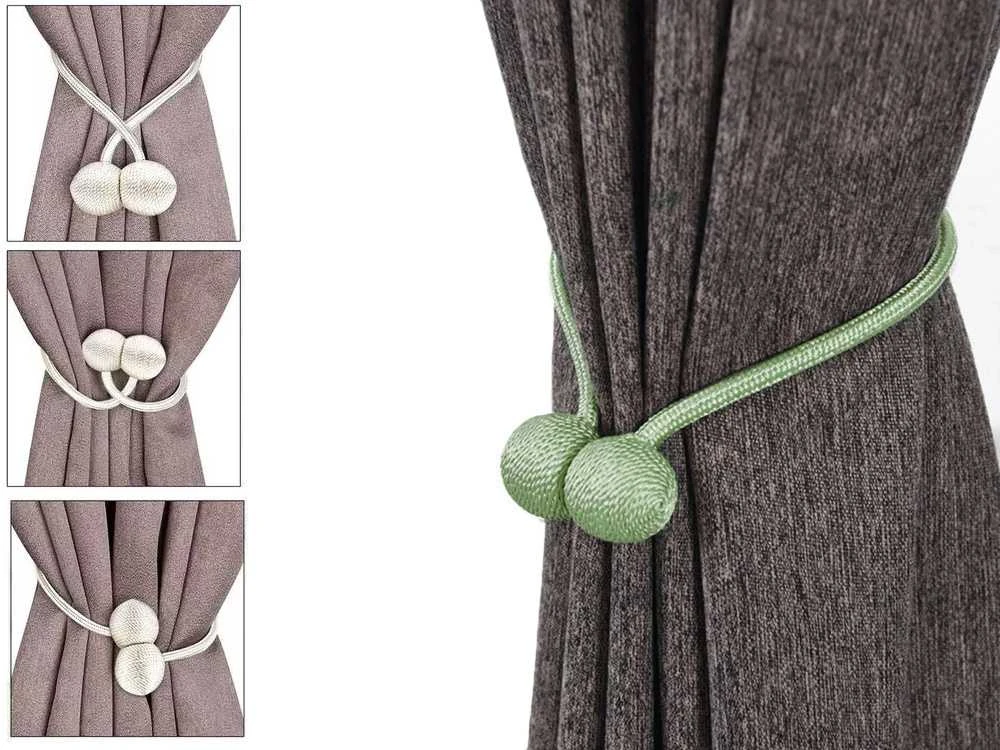 Magnetinės užuolaidų sąsagos 45 cm, 2 vnt. žali