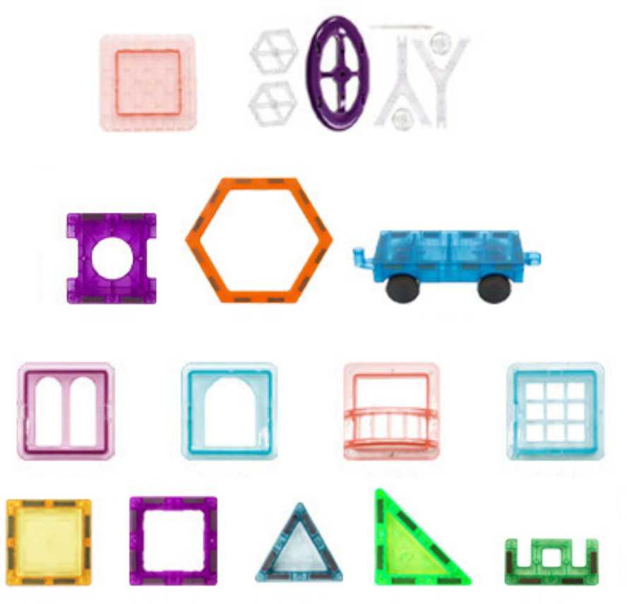 Lean Toys Magnetiniai blokeliai, 70 vnt., edukacinis rinkinys