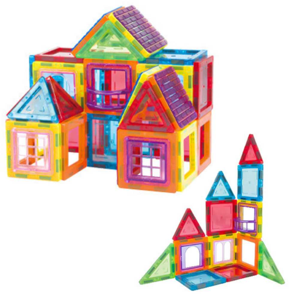Lean Toys Magnetiniai blokeliai, 70 vnt., edukacinis rinkinys