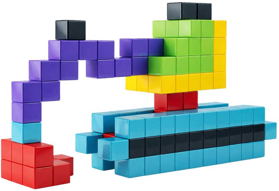 Lean Toys Magnetiniai konstruktoriaus blokeliai 96 vnt.
