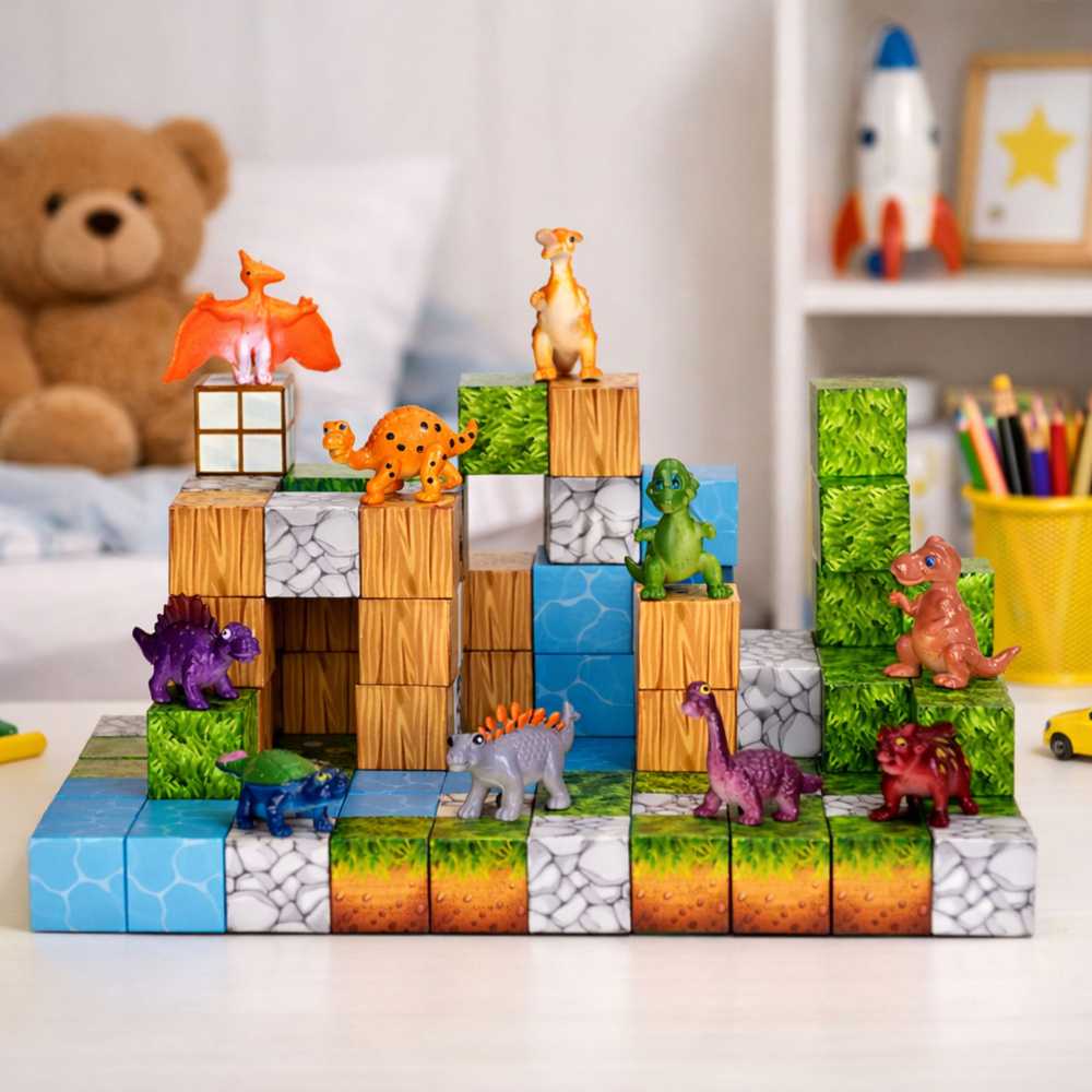 Lean Toys Magnetiniai konstruktoriaus kubeliai 114 vnt.