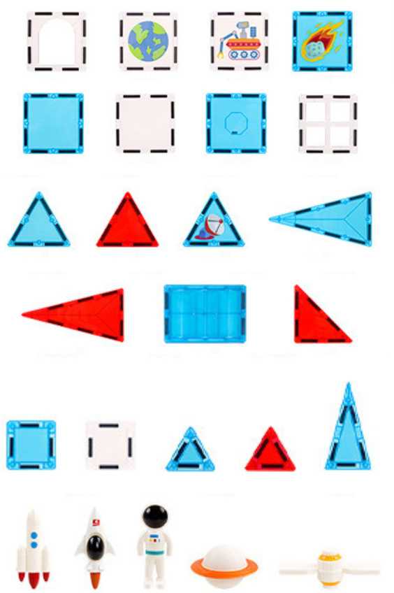 Lean Toys Magnetinis konstruktorius Window Art X6010, 90 vnt.