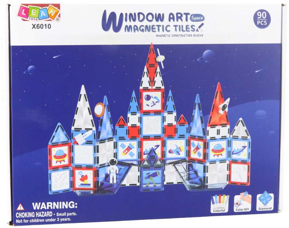 Lean Toys Magnetinis konstruktorius Window Art X6010, 90 vnt.