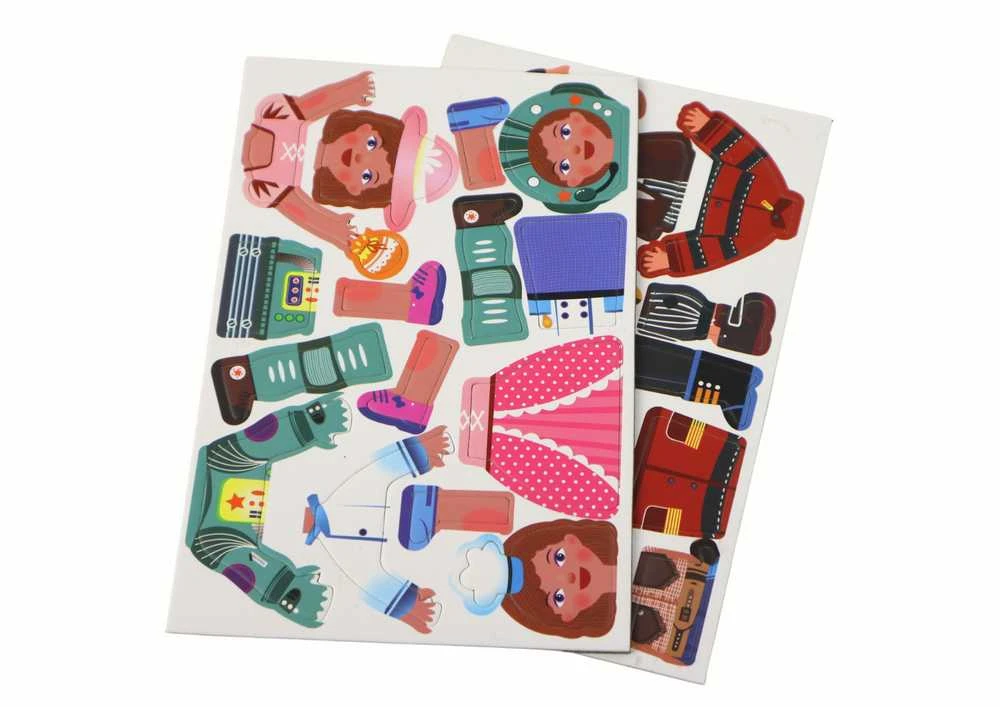 Magnetinių dėlionių rinkinys vaikams su animacinių filmų personažais Lean Toys