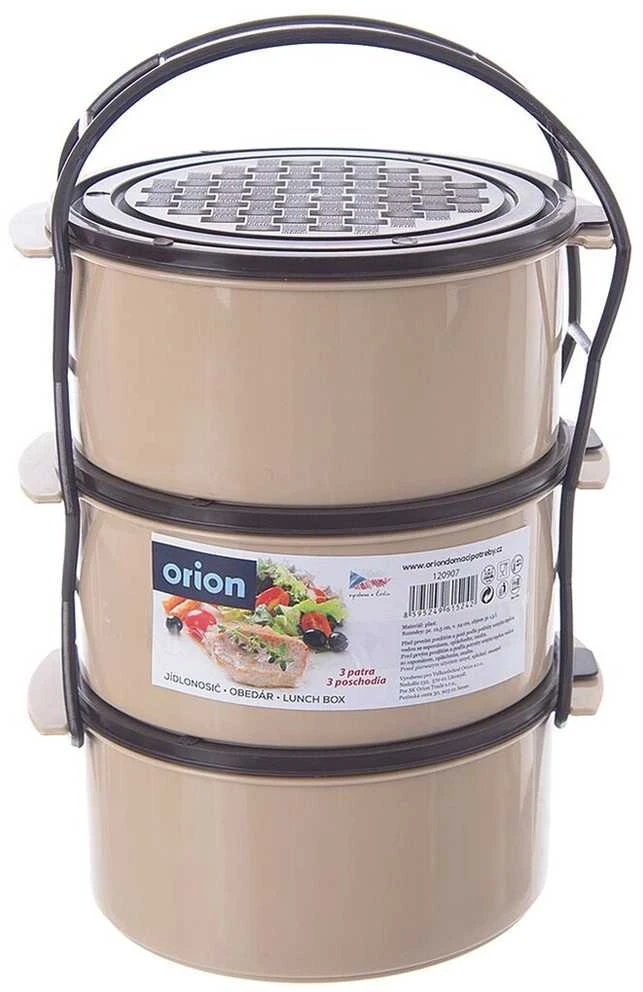Orion Pietų dėžutė 3 aukštų 4,5 l, plastikinė