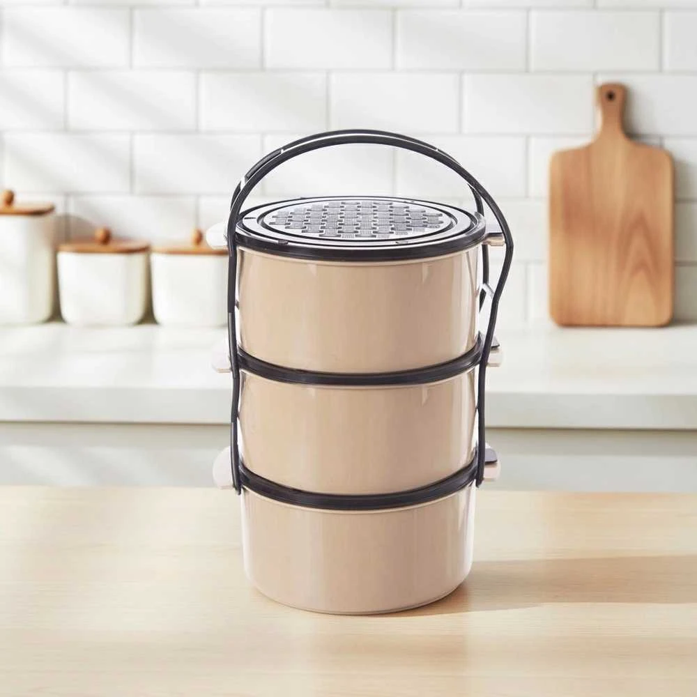 Orion Pietų dėžutė 3 aukštų 4,5 l, plastikinė