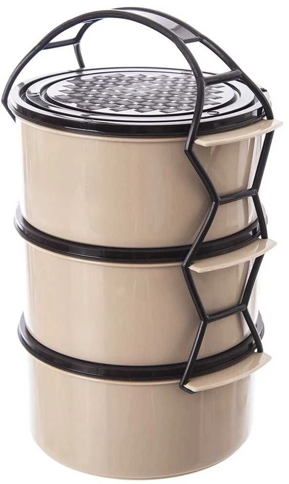 Orion Pietų dėžutė 3 aukštų 4,5 l, plastikinė