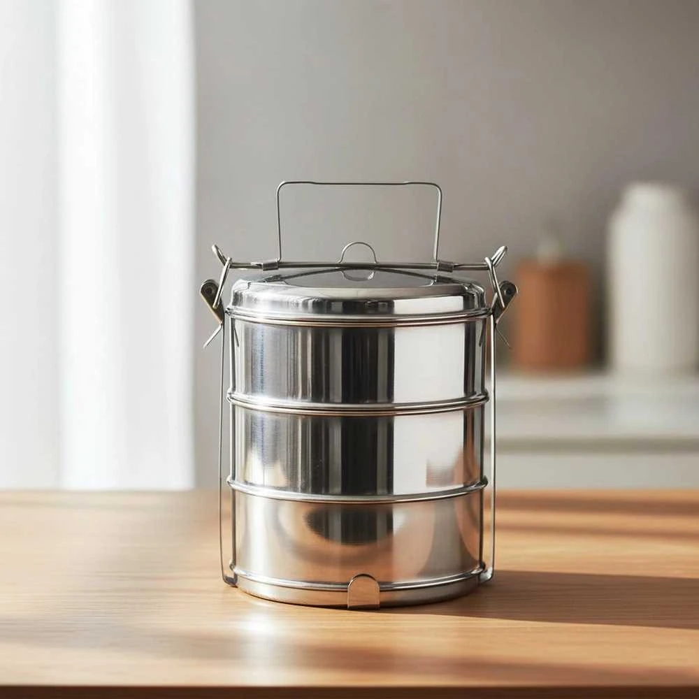 Orion Pietų dėžutė plieninė 3 aukštų 3x1 l