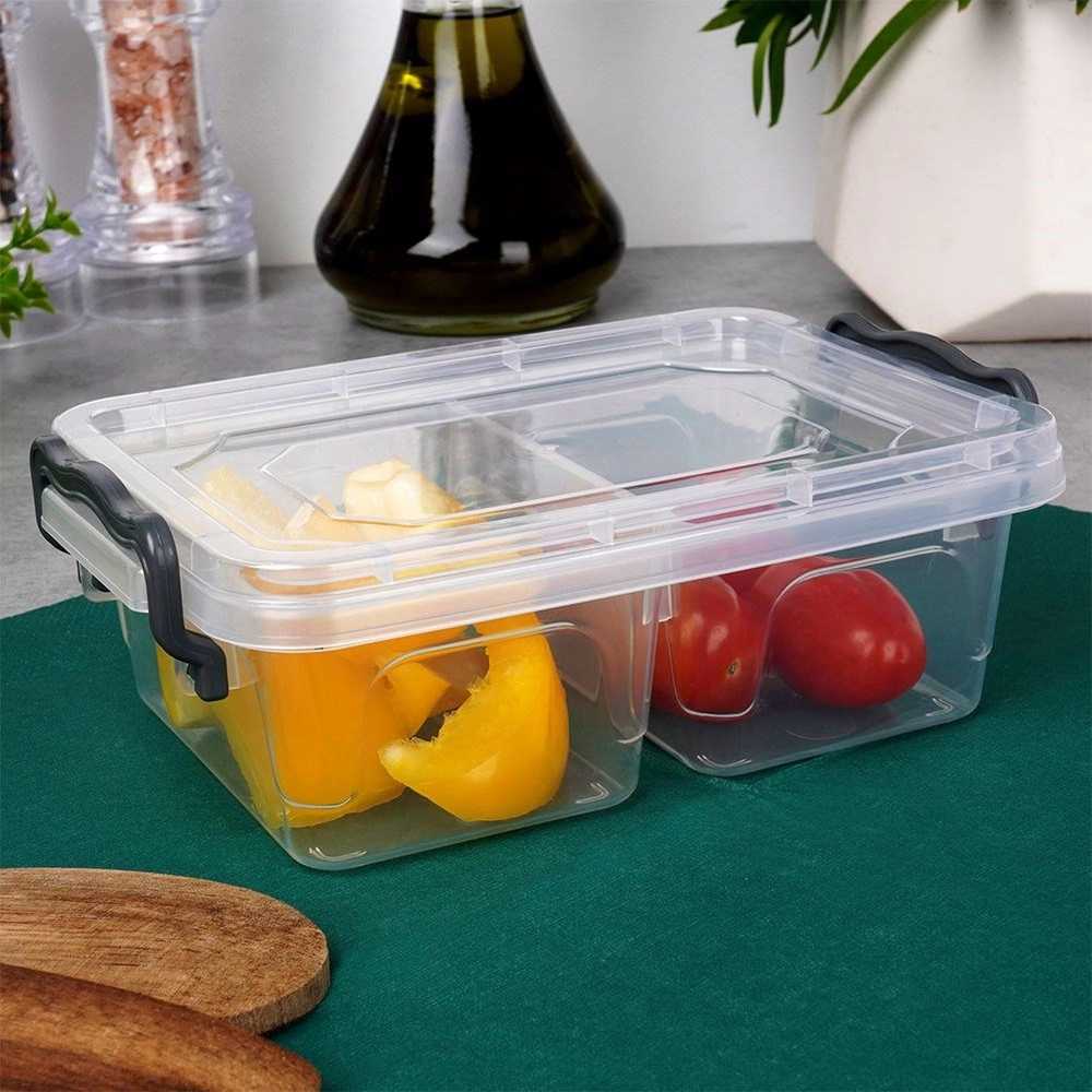 Orion Maisto laikymo dėžutė 500 ml padalinta su dangčiu