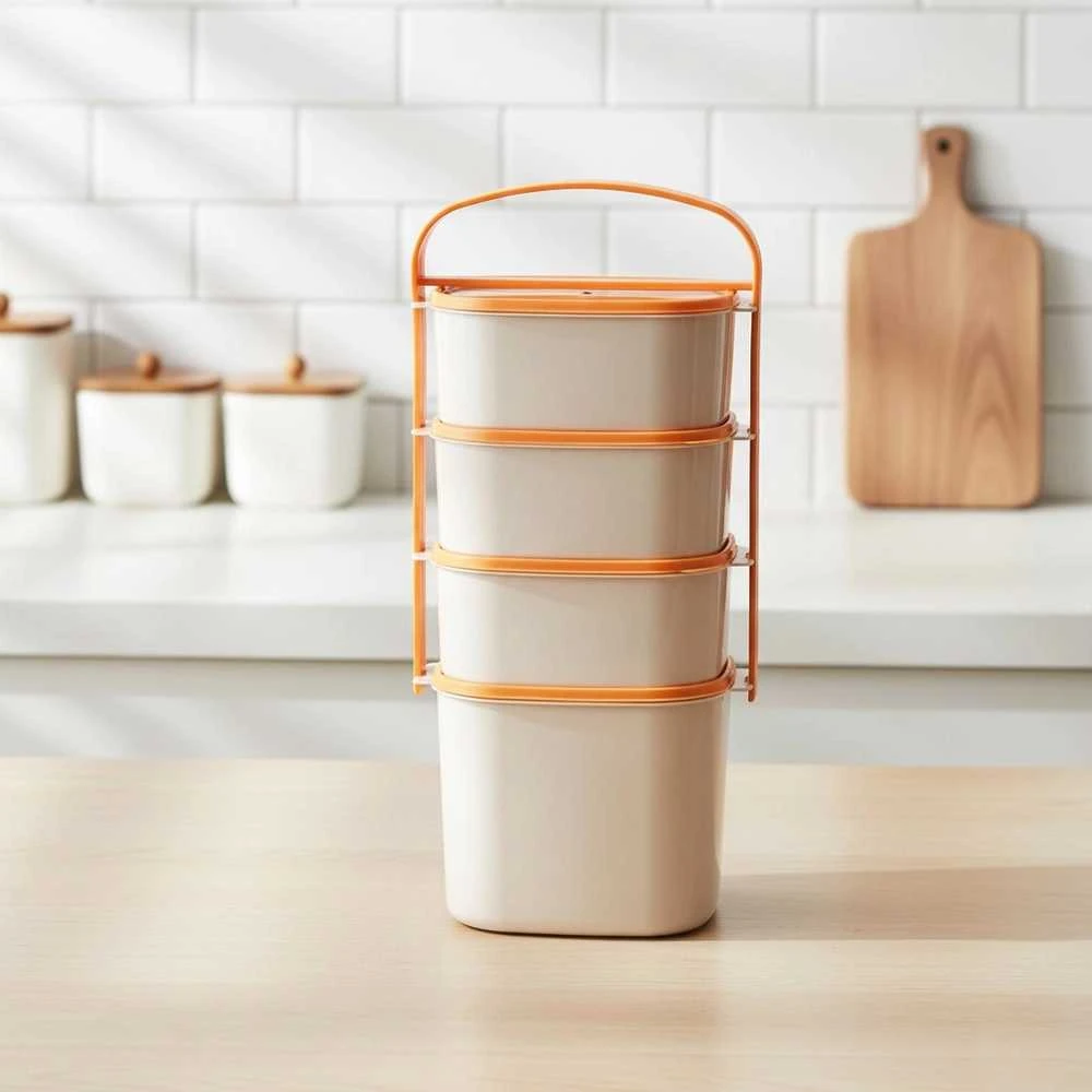 Orion Pietų Dėžutė Plastikinė 4 Lygių 2l, 3x1,15 l