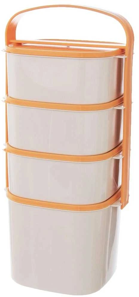 Orion Pietų Dėžutė Plastikinė 4 Lygių 2l, 3x1,15 l