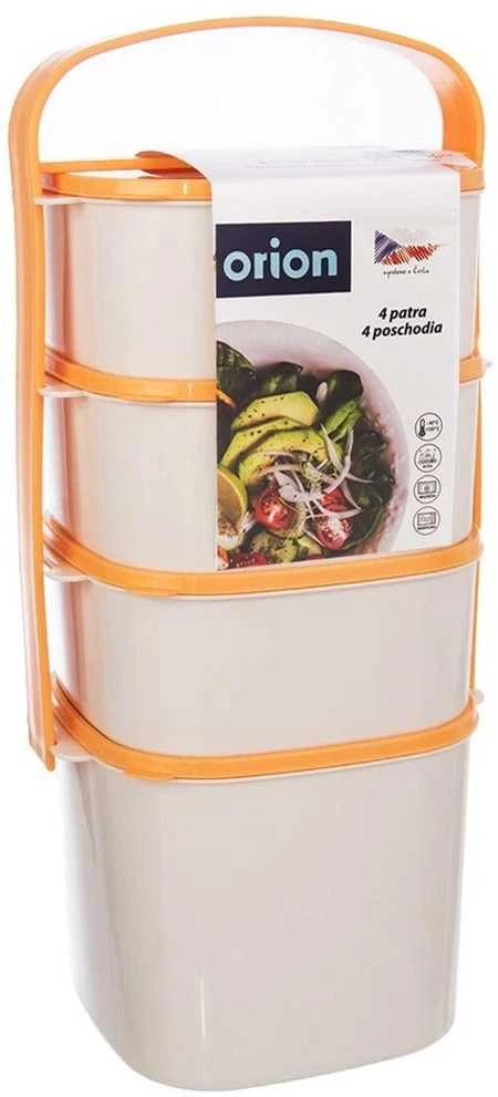 Orion Pietų Dėžutė Plastikinė 4 Lygių 2l, 3x1,15 l