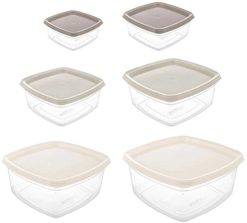 Excellent Houseware Orion Maisto talpyklos 6 vnt su dangčiais - Sandėliavimo indai