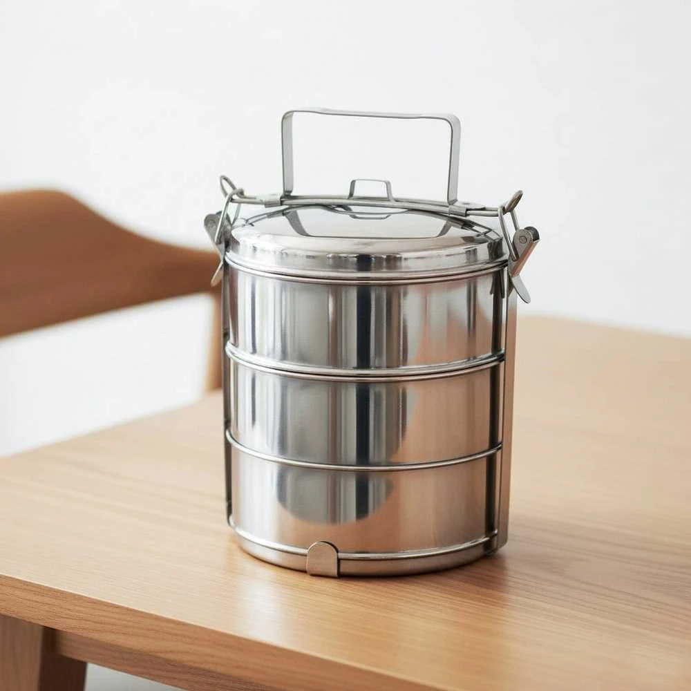 Orion Pietų dėžutė Plieninė 3 aukštų 3x1,3 l