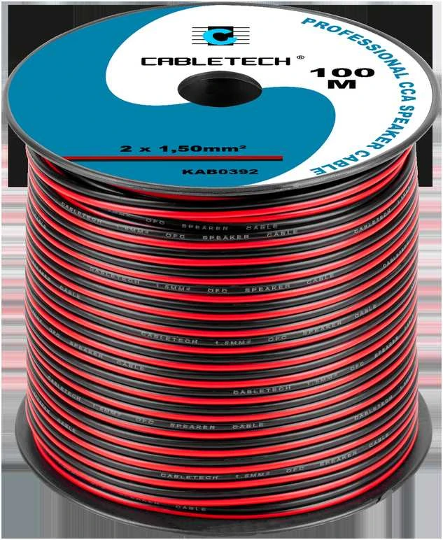 Cabletech kolonėlių kabelio 100 metrų ritė