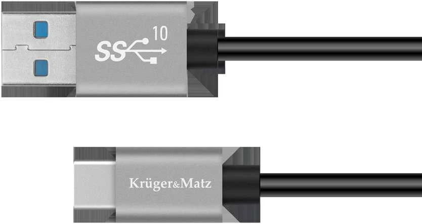 Kruger & Matz USB - USB C kabelis 10 Gbps 0.5m