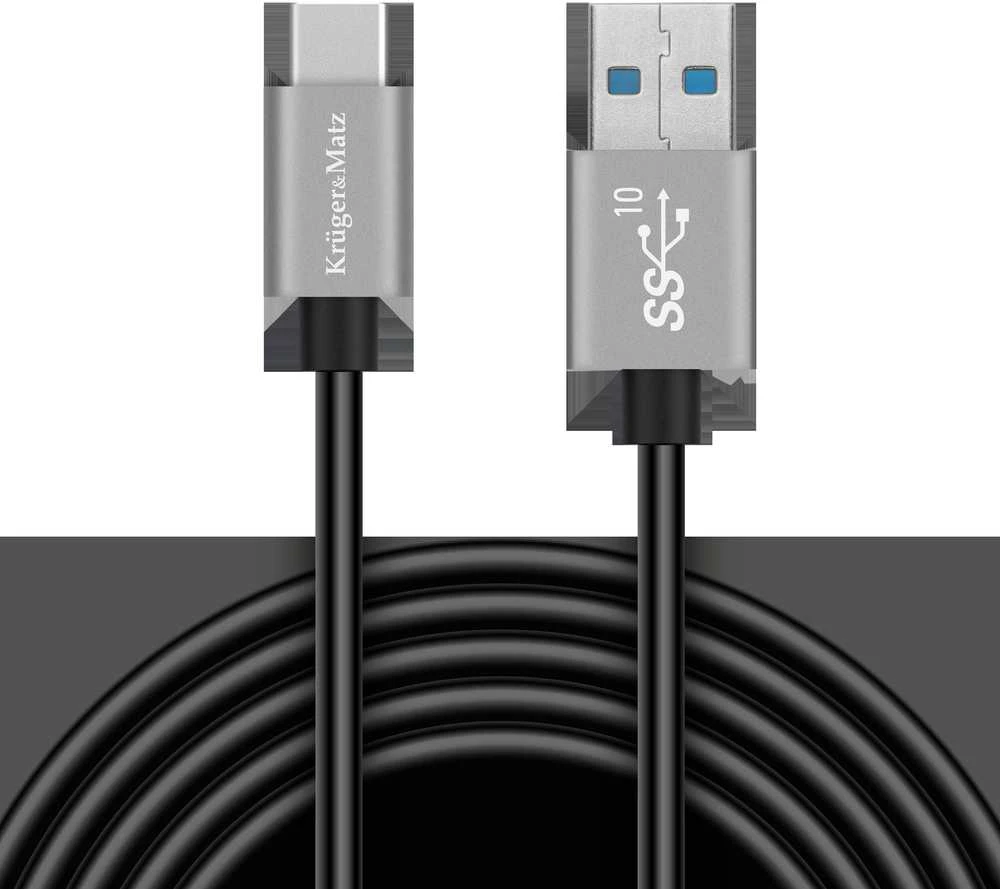 Kruger & Matz USB - USB C kabelis 10 Gbps 0.5m