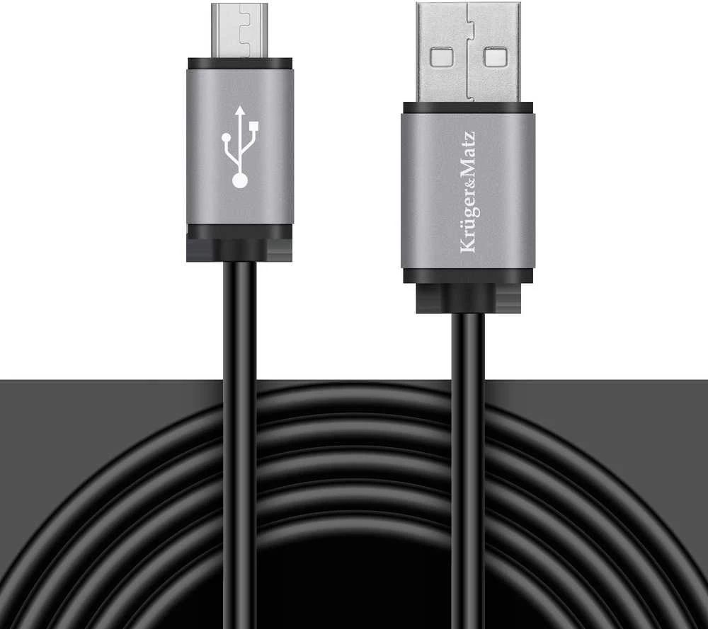 Kruger & Matz USB - micro USB kabelis 0.2m
