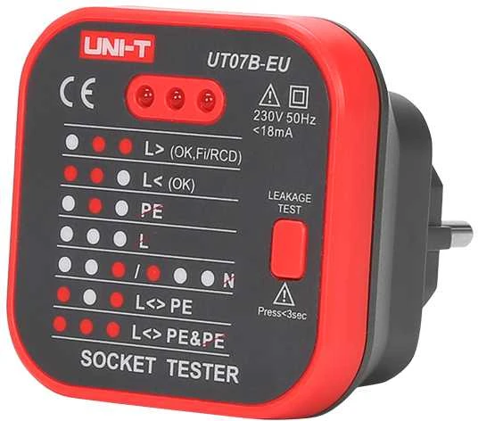 230V RCD lizdo testeris UNI-T UT07B-EU