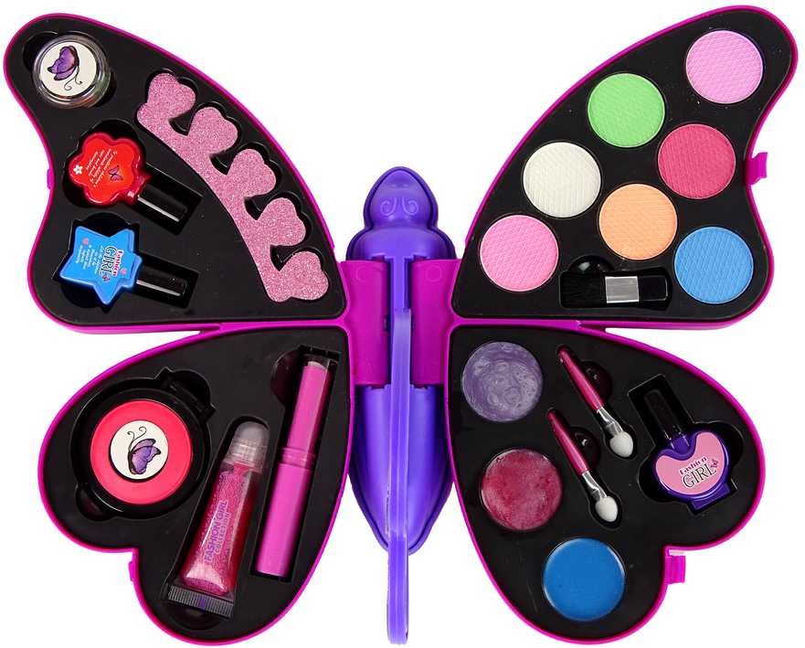 Lean Toys Makiažo ir nagų priežiūros rinkinys vaikams Drugelis LeanToys, 1 vnt.