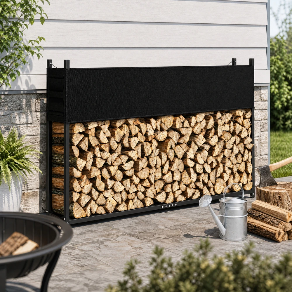 Malkų lentyna su 600D Oxford uždangalu, iki 500 kg, juoda, 202 × 25 × 113 cm